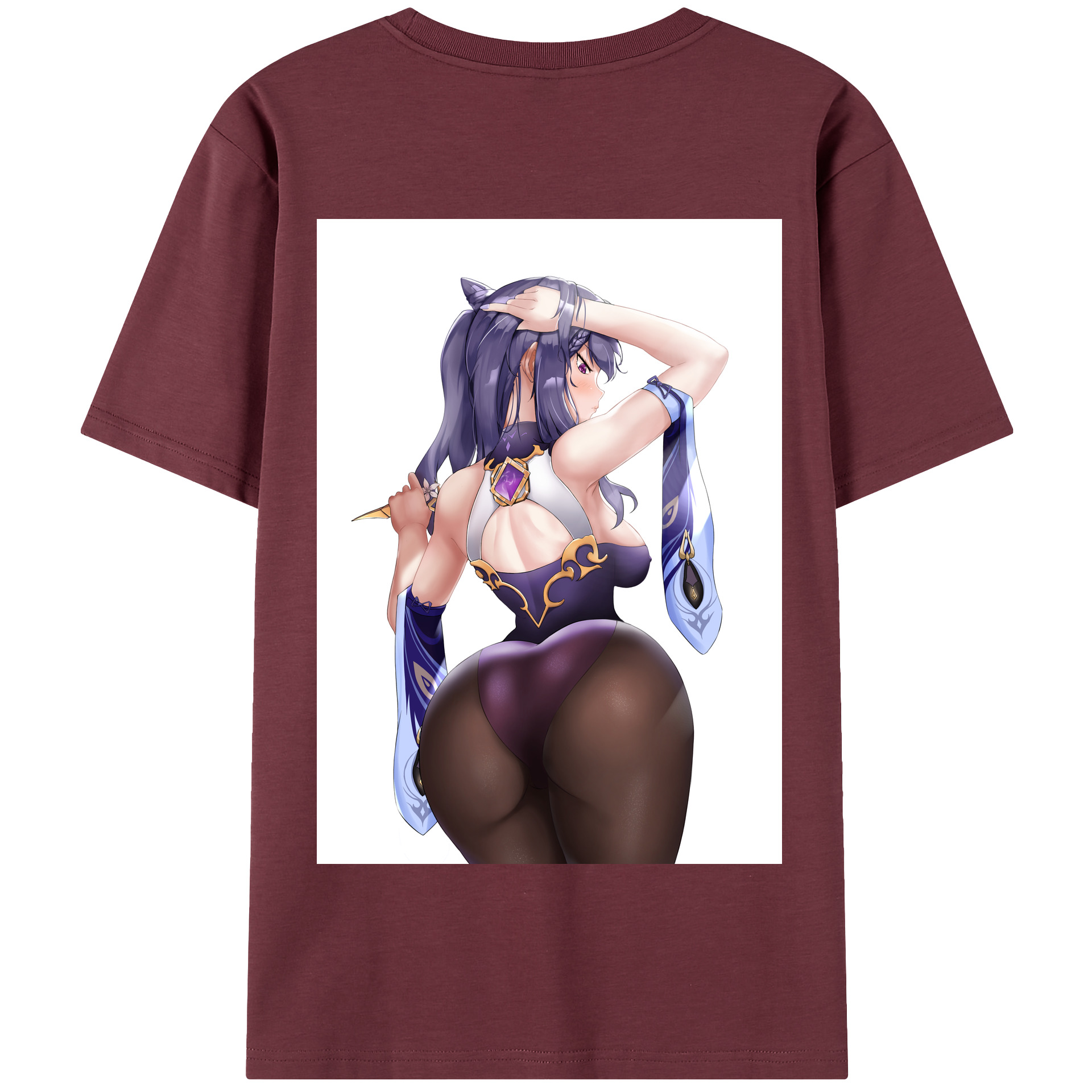 げんし神 刻晴 こくせい genshin Kokusei 綿100％半袖Tシャツ（背面プリント）
